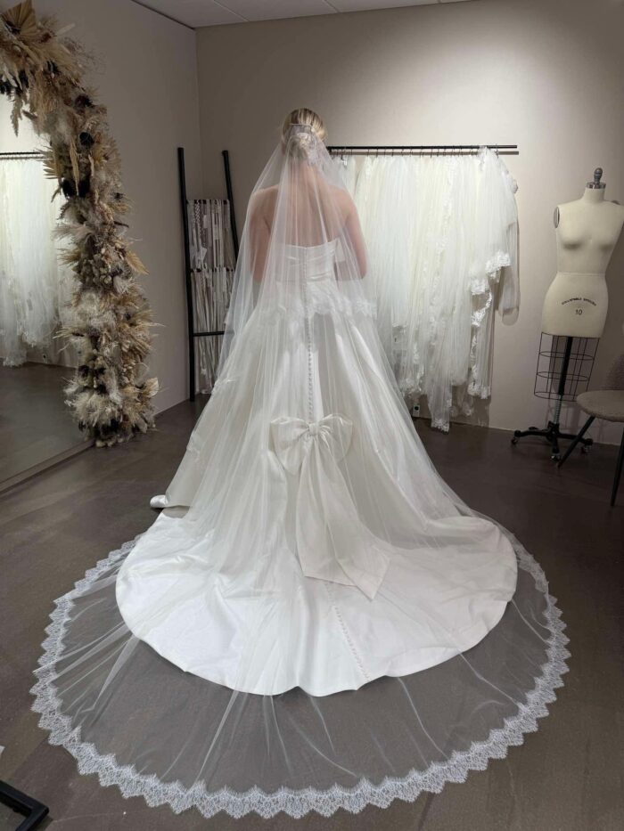 Blúndu slör - Dainty Lace Edge Veil - Ýmsar síddir - Image 2