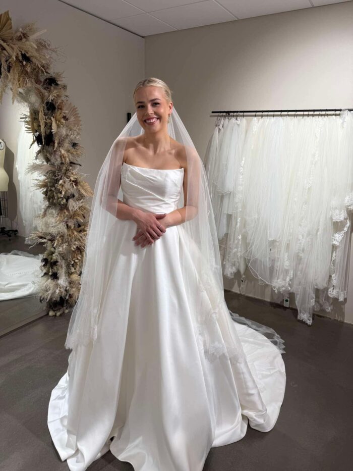 Blúndu slör - Dainty Lace Edge Veil - Ýmsar síddir