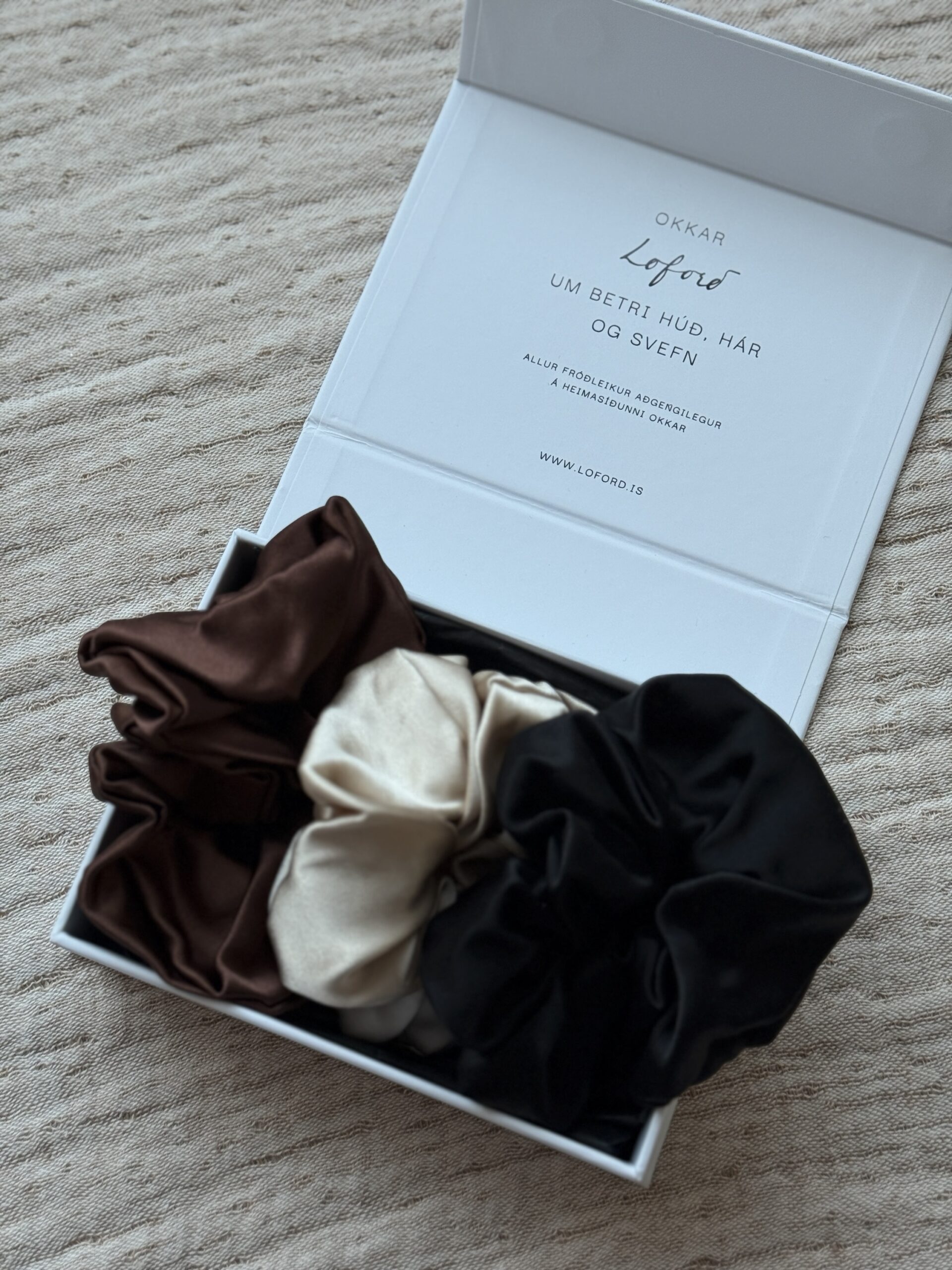 Silki gjafasett - Stórar teygjur - Veldu liti